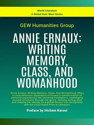 cover image of Annie Ernaux